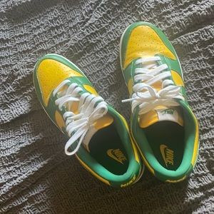 Yellow and green Nike Dunks